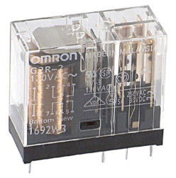 Przekaźnik mocy 110V ac DPDT Omron 900mW, montaż PCB 4600Ω Wciskane