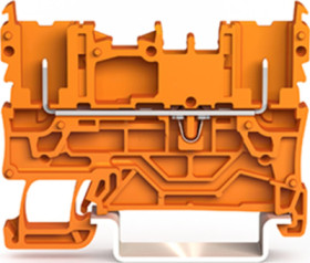 2-pin basic terminal, push-in connection, 1 pole, 24 A, 6 kV, orange, 2022-1602