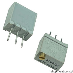 67WR10K Potentiometer 10K Ohm 10% 0.5W THT BITECH
