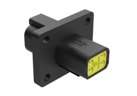 Złącze kabla 4-pinowe Amphenol Industrial 2-rzędowe Męski 13A AT Montaż na panelu Połączenie zagniatane Gniazdo