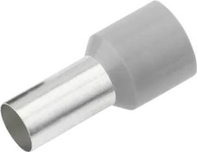 Cimco 187123 Końcówka rurkowa Isol.Aderendh. 2,5 mm² x 12mm,grau, z częściową izolacją , 2.5 mm² x 12 mm, 100 szt.