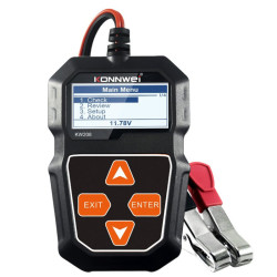 Tester akumulatorów 8-16V KW208 Konnwei, miernik baterii akumulatora