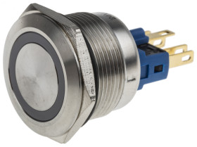 Nasadka przełącznika Chwilowy SPDT średnica wycięcia 22mm, montaż panelowy RS PRO