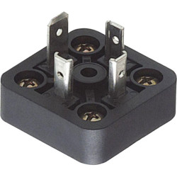 Hirschmann 933 379-100 GSA-U 3000 N LO Appliance Plug with Screw 3 + PE Black