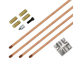 Uziom kompletny złączkowy pomiedziowany /miedziowany St/Cu powłoka 0,250 Cu 17,2mm 6m