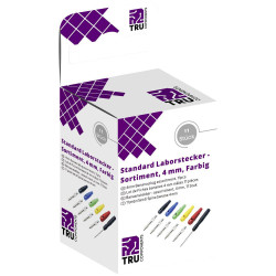 TruComponents 170696 Jack plug set Plug,: 4 mm Bla/RBlu/Y/Grn 10 Parts