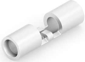 Butt connector, uninsulated, 1.25-2.0 mm², AWG 16 to 14, white, 15.1 mm, 322459