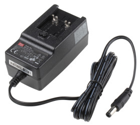 Adapter AC/DC Uwy 15V dc Iwy 1.2A Złącze 2,1 x 5,5 x 11 mm, biegun dodatni w środku 18W, typ wtyczki: Wtyk