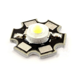 Dioda Power LED Star 1 W - czysta biel z radiatorem