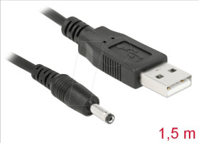 82377 USB &gt; DC power plug Ø3.5/Ø1.3 - 5 V - length 1.5 m