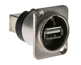 Złącze USB A to B Montaż na panelu Żeński 2.0 ,1-portowe