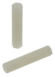 Kołek dystansowy gwint M3 x M3 długość 30mm Nylon 66 Żeński/żeński Sześciokątny RS PRO