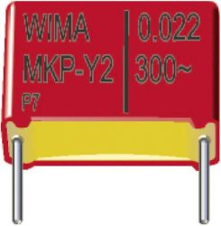 Kondensator przeciwzakłóceniowy MKP-Y2 2200 pF Wima MKY22W12203D00KSSD-1 300 V/AC 10 % Wymiary siatki 10 mm (D x S x W)