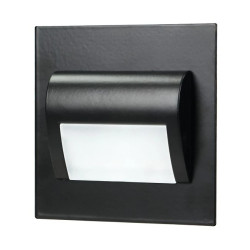 DRACO LED NEW 1,5W, oprawa schodowa podtynkowa, 12VDC, 30lm, 4000K, czarna, innowacyjny sposób montażu,AD-OS-6164L4/B