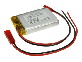 Akumulator; Li-Po; LP903450; 3,7V; 1600mAh; 9x34x50mm; Zabezpieczenie PCM; konektor+ gniazdo 2,54*2piny; AKYGA; RoHS