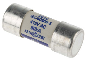 Bezpiecznik 80A 22 x 58mm 415V ac RS PRO