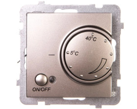 AS Regulator temperatury /czujnik napowietrzny/ satyna light RTP-1GN/m/45