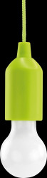 1600-0175 Pull light with battery, PL1W, 25 lm, green 3x AAA (Micro)