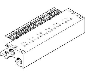 Blok kolektora 6-drogowa M7 Festo