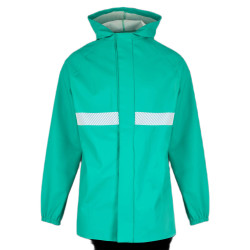 Kurtka odporna na działanie substancji chemicznych, SKC030700, rodzaj Unisex, XXXXL, Zielony