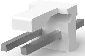 Pin header, 2 pole, pitch 3.96 mm, straight, natural, 644752-2