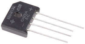 Mostek prostowniczy Jednofazowy 4A 1000V Połączenie silikonowe KBU