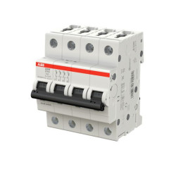 Wyłącznik nadprądowy MCB, Typ Z, 4-biegunowy, 6A, 400V, 125V, ABB, S200M