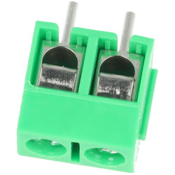 Złącze śrubowe ARK 2-pin 5.08mm KF301-2P zielone