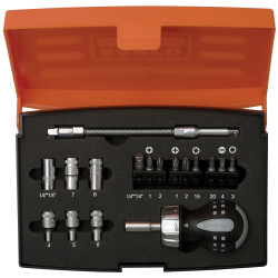 Bahco 808050S-18 Stubby Ratchet Screwdriver Set, 18 Piece