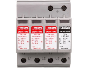 Ogranicznik przepięć Typ T2 4P 20kA 1,6kV 335V VAL-MS 320/40/3+1 GY1 2801321