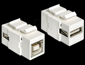 86320 Keystone module USB 2.0 A socket &gt; B socket