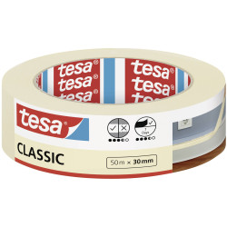 tesa 52805-00000-03 Classic Masking Tape 50m x 30mm white solvent-free