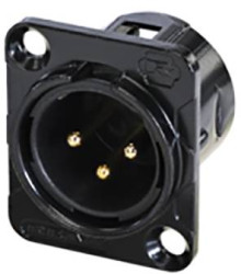 Rean AV RC3MDL-B Złącze męskie XLR złącze męskie do wbudowania Ilość styków: 3 1 szt.