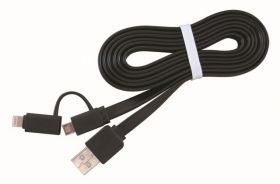 KABEL USB MICRO 1M USB/LIGHTING CZARNY
