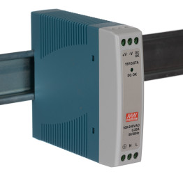 Zasilacz szyny DIN U wy 15V dc I wy 670mA U we 85 → 264V ac MEAN WELL 10W impulsowy