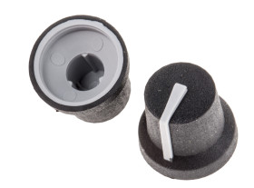 Pokrętło potencjometru oś: 6mm średnica: 16.8mm Wielowypustowe Czarny RS PRO