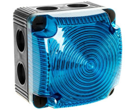Sygnalizator ostrzegawczy niebieski 24V DC LED błyskowy podwójny 853.510.55