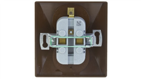 Akcent Gniazdo Podwójne Z/U Z Niezamiennością Faz Brązowe Gp-2Ac/24