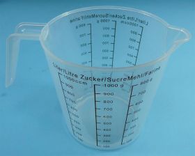 KUBEK PLAST.Z MIARKĄ 1000ml Z UCHEM