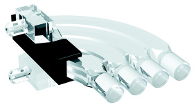 Światłowód do LED, sztywny, kątowy, dł. 25.2mm, 4-rzędowy, 4-drożny, , MENTOR