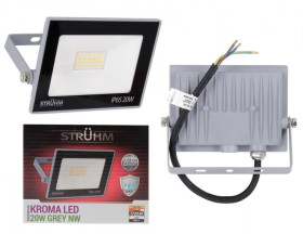 Naświetlacz lampa zewnętrzna LED KROMA 20W 4200K szara 03233 STRUHM