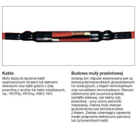Mufa przelotowa SN ze złączkami śrubowymi POLJ-06/3X150-240 - TE Raychem