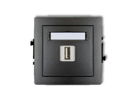 DECO Gniazdo USB-AA 2.0 grafitowy 11DGUSB-1 KARLIK