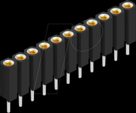 BL 5 11 Socket, 1-row, 1 x 11 - 2.54 mm