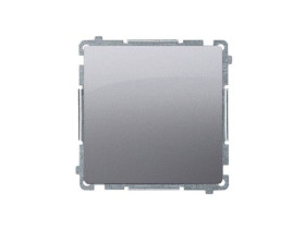 SIMON BASIC Wyłącznik zwierny przycisk bez piktogramu (moduł) 10AX 250V szybkozłącza stal inox BMP1.01/21 KONTAKT SIMON