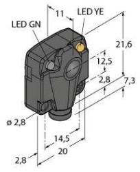 Bezzwrotny czujnik fotoelektryczny Turck Q106EQ 3044856 1 szt.
