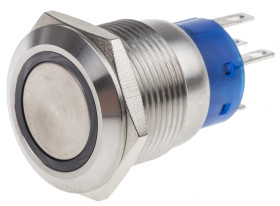 Nasadka przełącznika Zatrzaskowy SPDT średnica wycięcia 19.2mm, montaż panelowy RS PRO