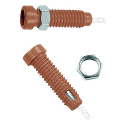 St&#xE4;ubli 230050-22 LB2-IF vertical 2mm red insulated socket with spring plates