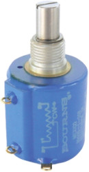 Potencjometr typ Obrotowy Bourns średnica wału 6,35 mm 2W długość wału 20.6mm średnica 22.23mm Montaż na łożysku