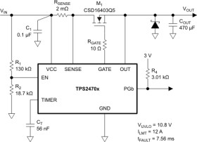 2.5-V to 18-V hot swap controller with soft-start